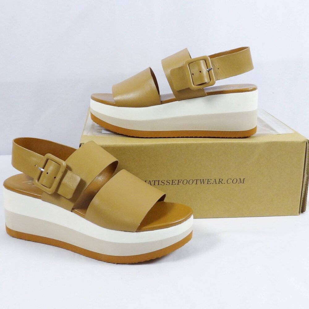 Matisse JAMs Double Strap Platform Sandal TAN New in Box - Picture 14 of 14